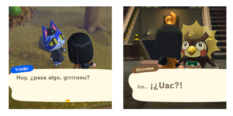 Traducción del Animal Crossing: onomatopeyas