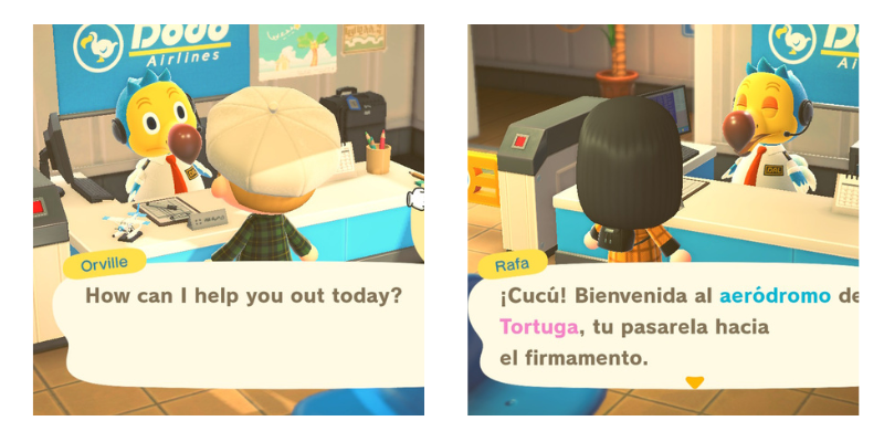 Traducción del Animal Crossing: Dodo Airlines